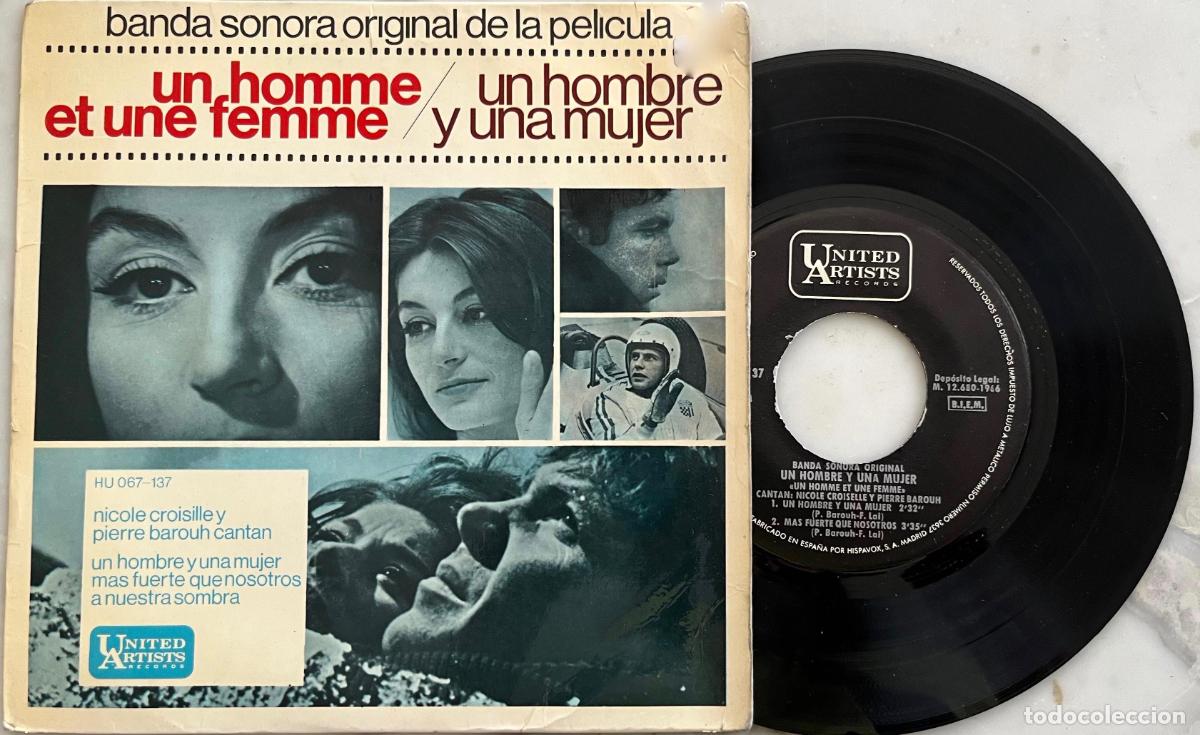 Discos de vinilo: UN HOMBRE Y UNA MUJER. UN HOMME ET UNE FEMME. NICOLE CROISILLE. EP ESPA&Ntilde;A 3 TEMAS 1966