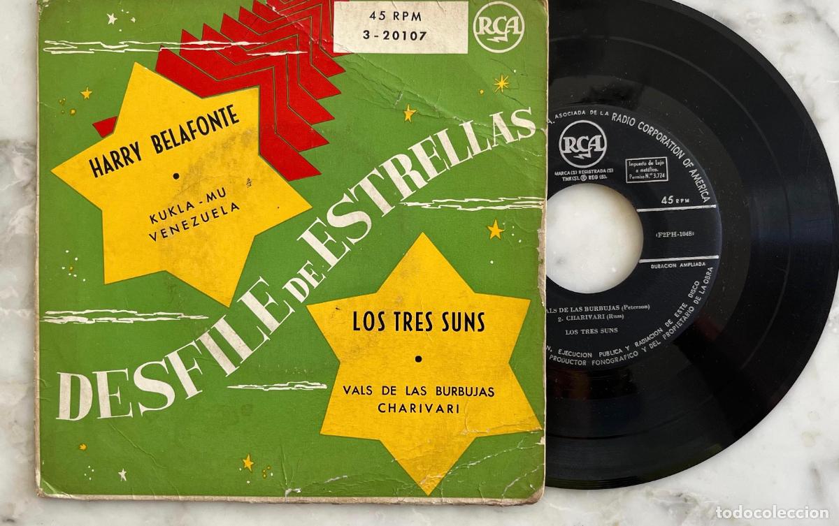 Discos de vinilo: HARRY BELAFONTE. KUKLA-MU. LOS TRES SUNS. VALS DE LAS BURBUJAS. EP ESPA&Ntilde;A ORIGINAL A&Ntilde;OS 50