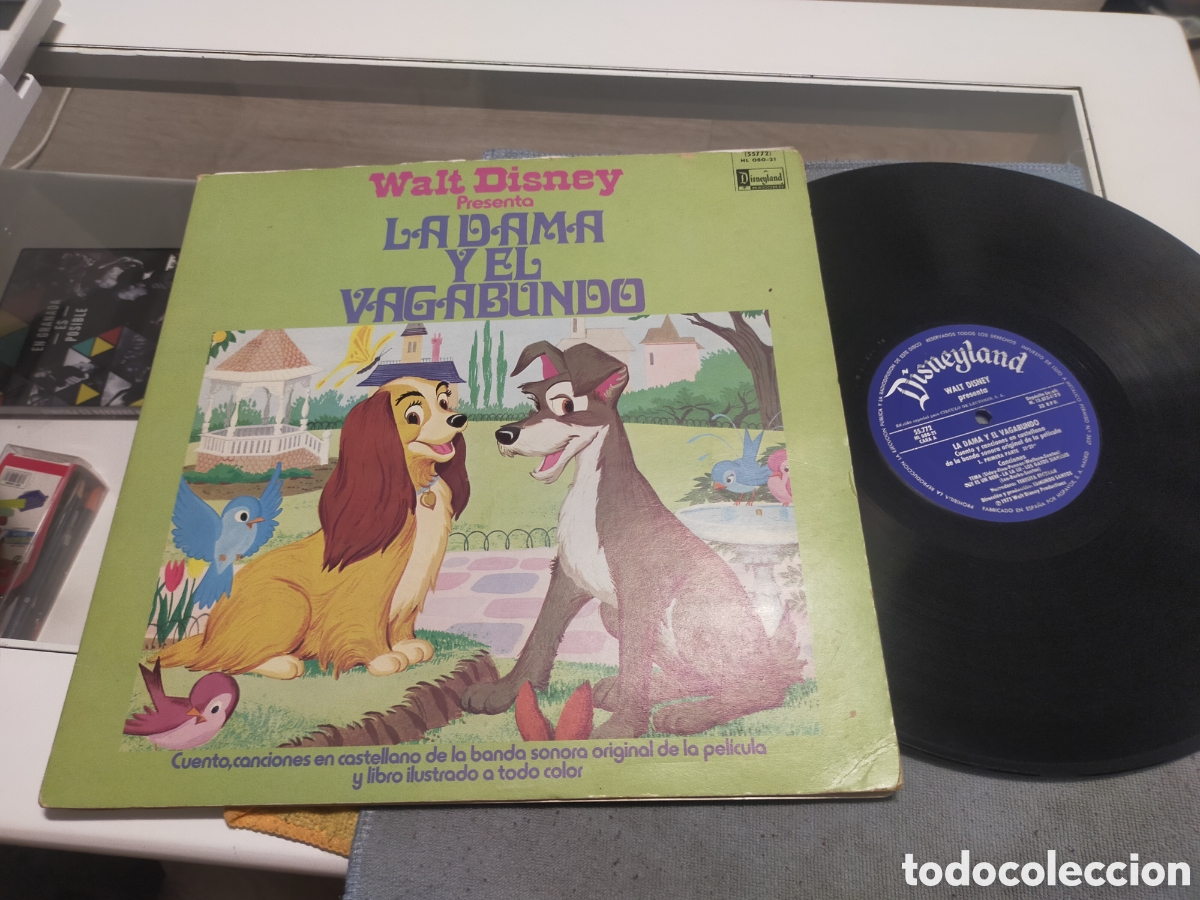 Discos de vinilo: Walt Disney lp la dama y el vagabundo Espa&ntilde;a 1975