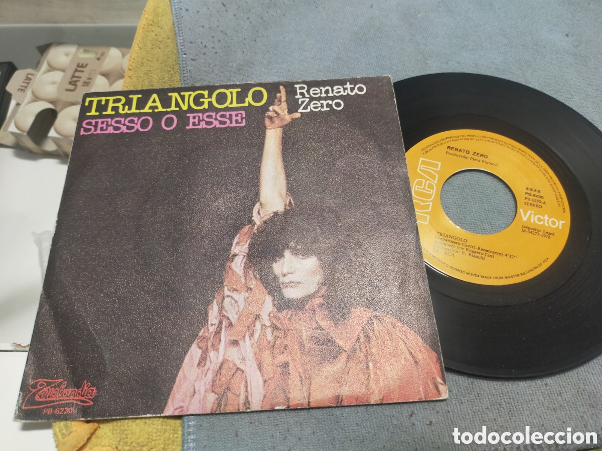 Discos de vinilo: Renato zero single triangolo Espa&ntilde;a 1978