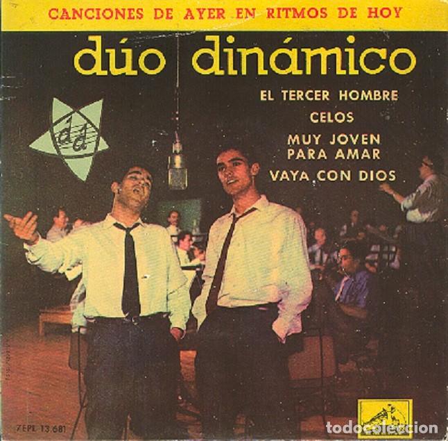 Discos de vinilo: D&uacute;o Din&aacute;mico &ndash; El tercer hombre; Celos; Muy joven para amar + 1 &ndash; VSA 13.681 &ndash; 1961
