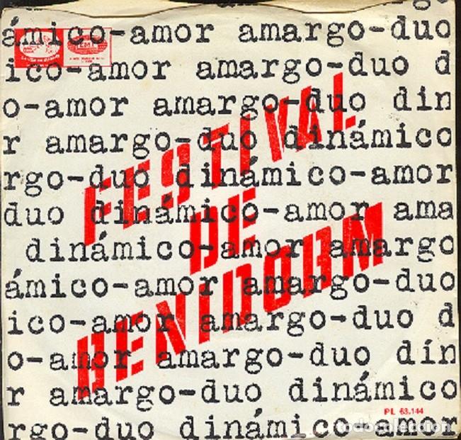 Discos de vinilo: D&uacute;o Din&aacute;mico &ndash; Amor amargo; &iexcl;Aaa... amor! &ndash; VSA 63.144 &ndash; 1966