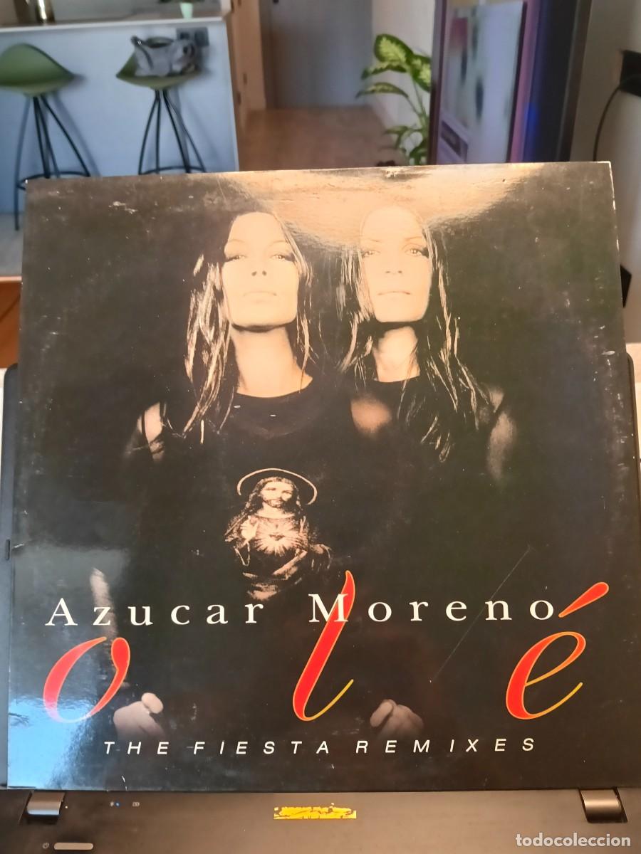 Discos de vinilo: RAR MAXI 12. AZUCAR MORENO. OL&Eacute;. THE FIESTA REMIXES
