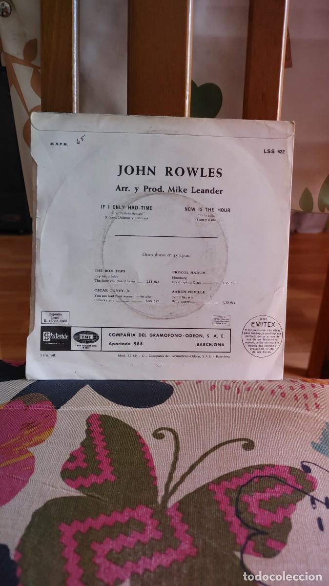 Discos de vinilo: JOHN ROWLES-SINGLE IF I ONLY HAD TIME - Foto 2