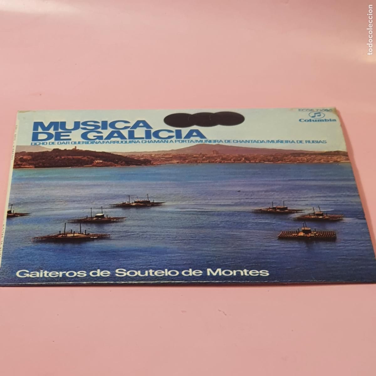 Discos de vinilo: VINILO/SINGLE-M&Uacute;SICA DE GALICIA-GAITEROS DE SOUTELO DE MONTES-1959-M&Uacute;SICA DE GALICIA-COLUMBIA-