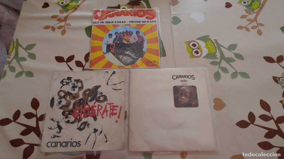 Discos de vinilo: LOS CANARIOS-LOTE DE 3 SINGLES