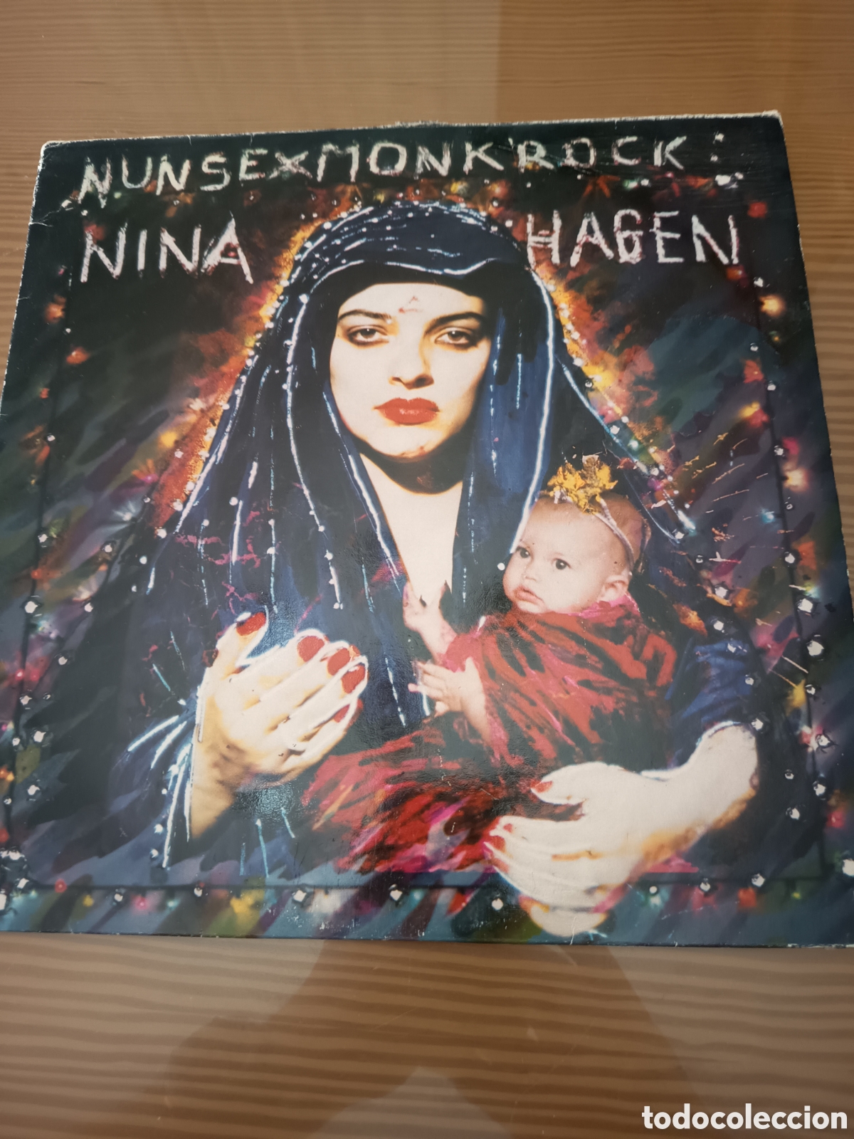 Discos de vinilo: Disco vinilo LP de Nina Hagen &rdquo; Sex Nun Monk Rock &rdquo; primera edici&oacute;n espa&ntilde;ola,