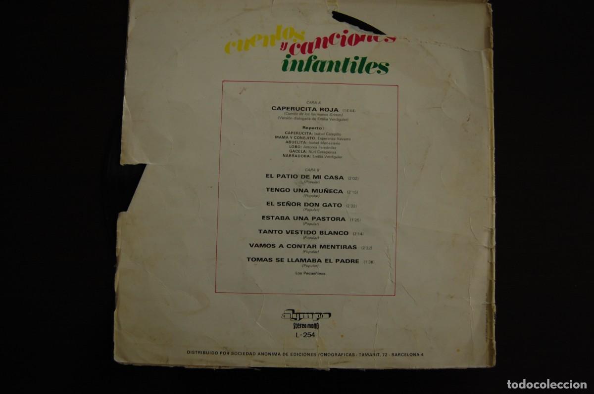 Discos de vinilo: CUENTOS Y CANCIONES INFANTILES - Foto 2