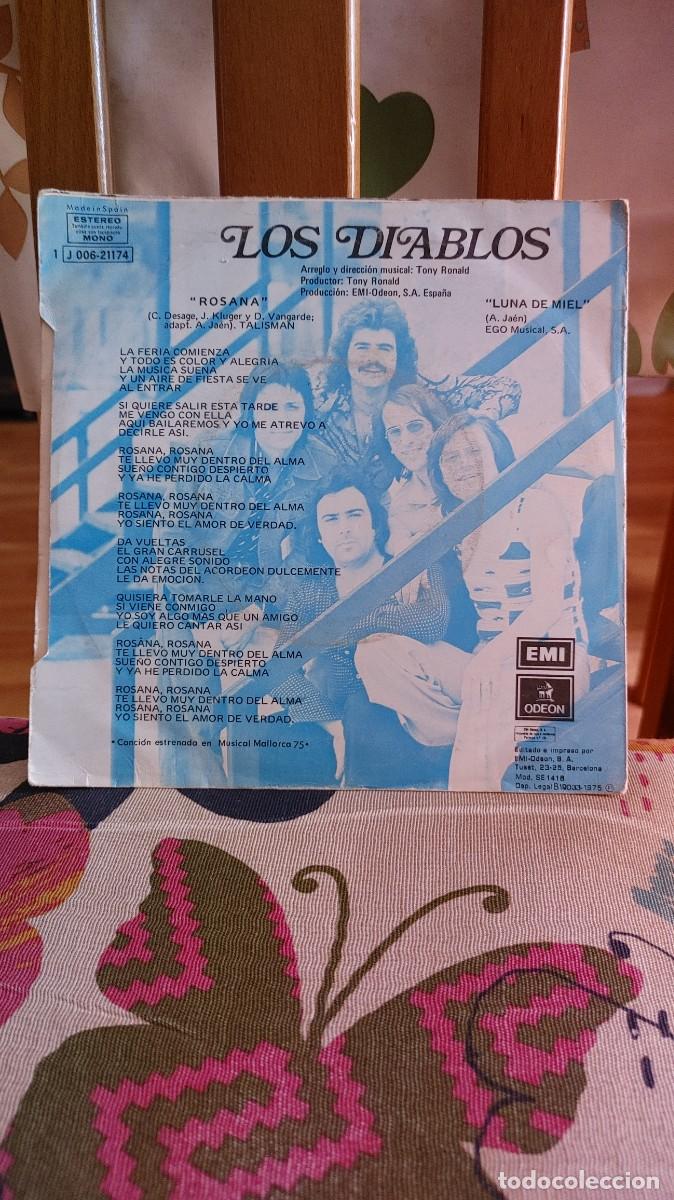 Discos de vinilo: LOS DIABLOS-SINGLE ROSANA - Foto 2