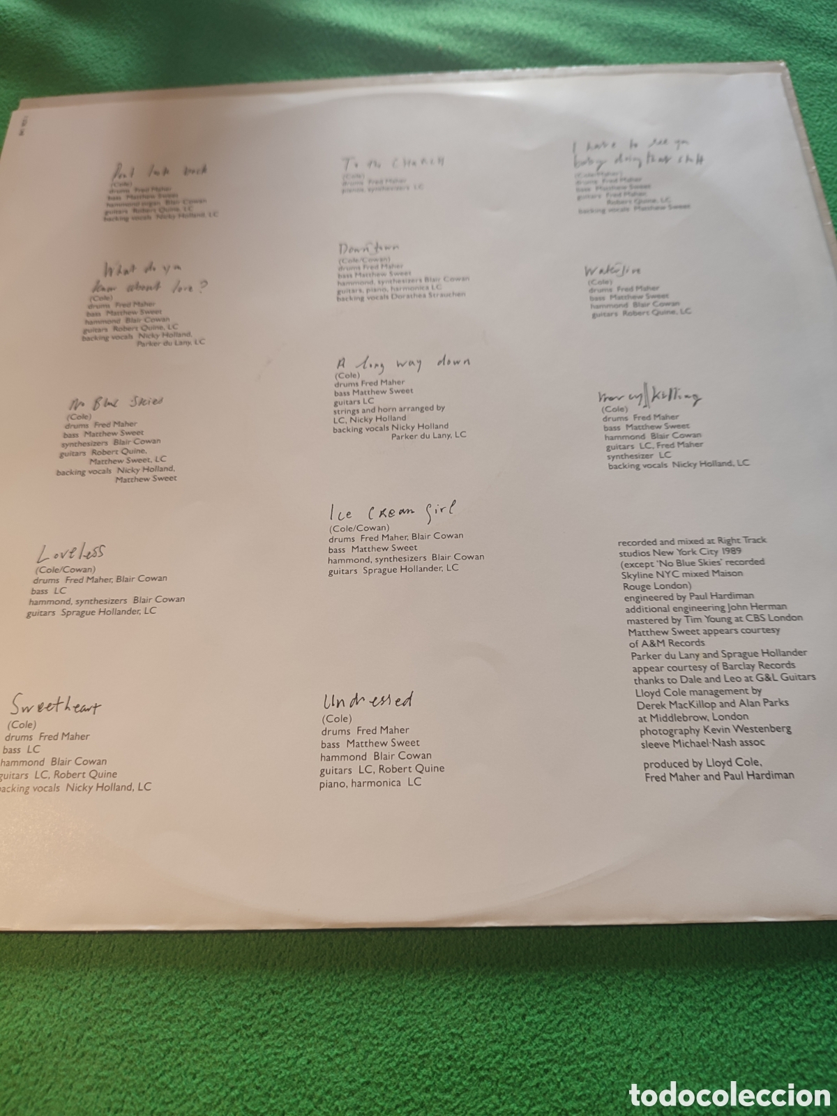 Discos de vinilo: Lloyd Cole - Lloyd Cole Edici&oacute;n original 1990 - Foto 2