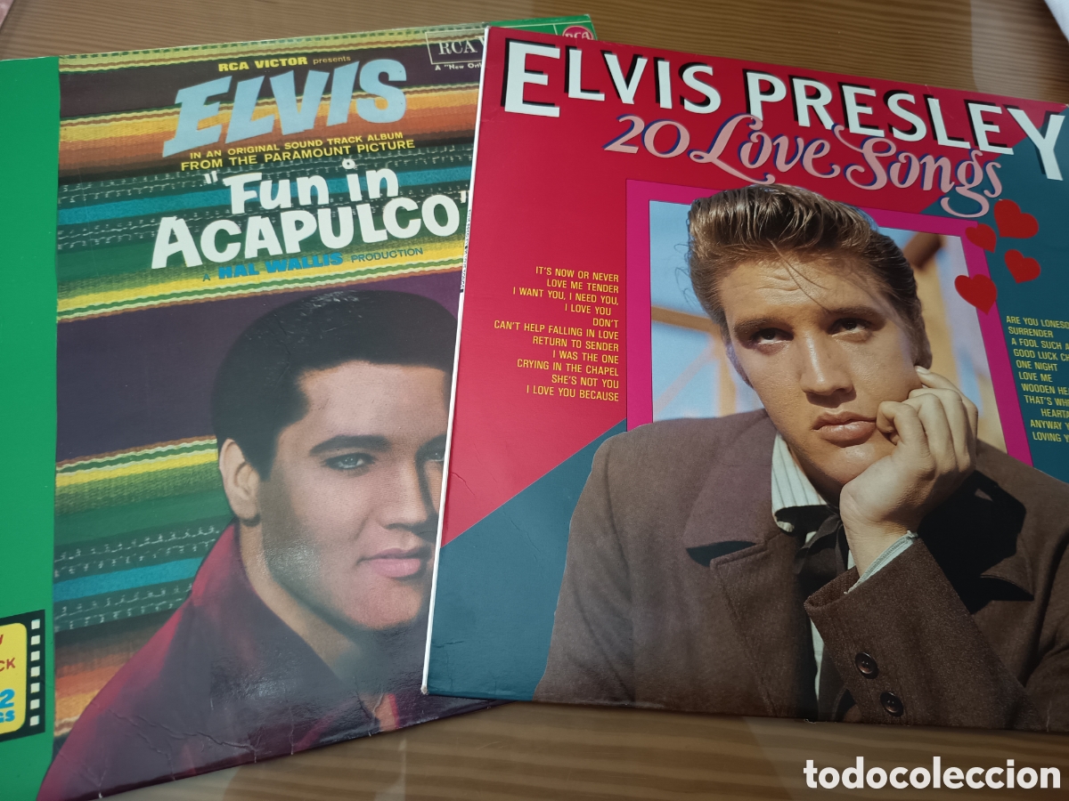 Discos de vinilo: Lote de 2 vinilos de Elvis Presley &rdquo; 20 Love Songs &rdquo; y &rdquo; Fun Acapulco &rdquo; ,los dos como nuevos,sin uso