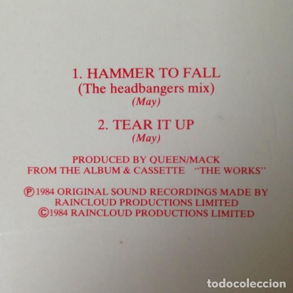 Discos de vinilo: Queen &ndash; Hammer To Fall-SPAIN-1984-MAXI SINGLE - Foto 3
