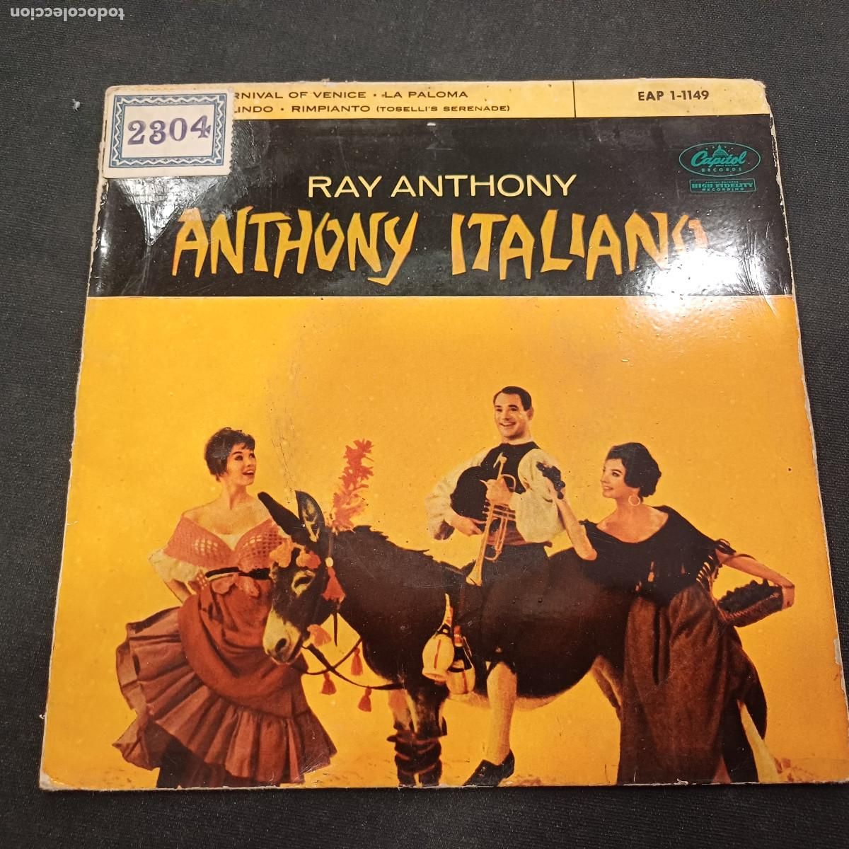 Discos de vinilo: RAY ANTHONY/ANTHONY ITALIANO/CARNIVAL OF VENICE/SINGLE.