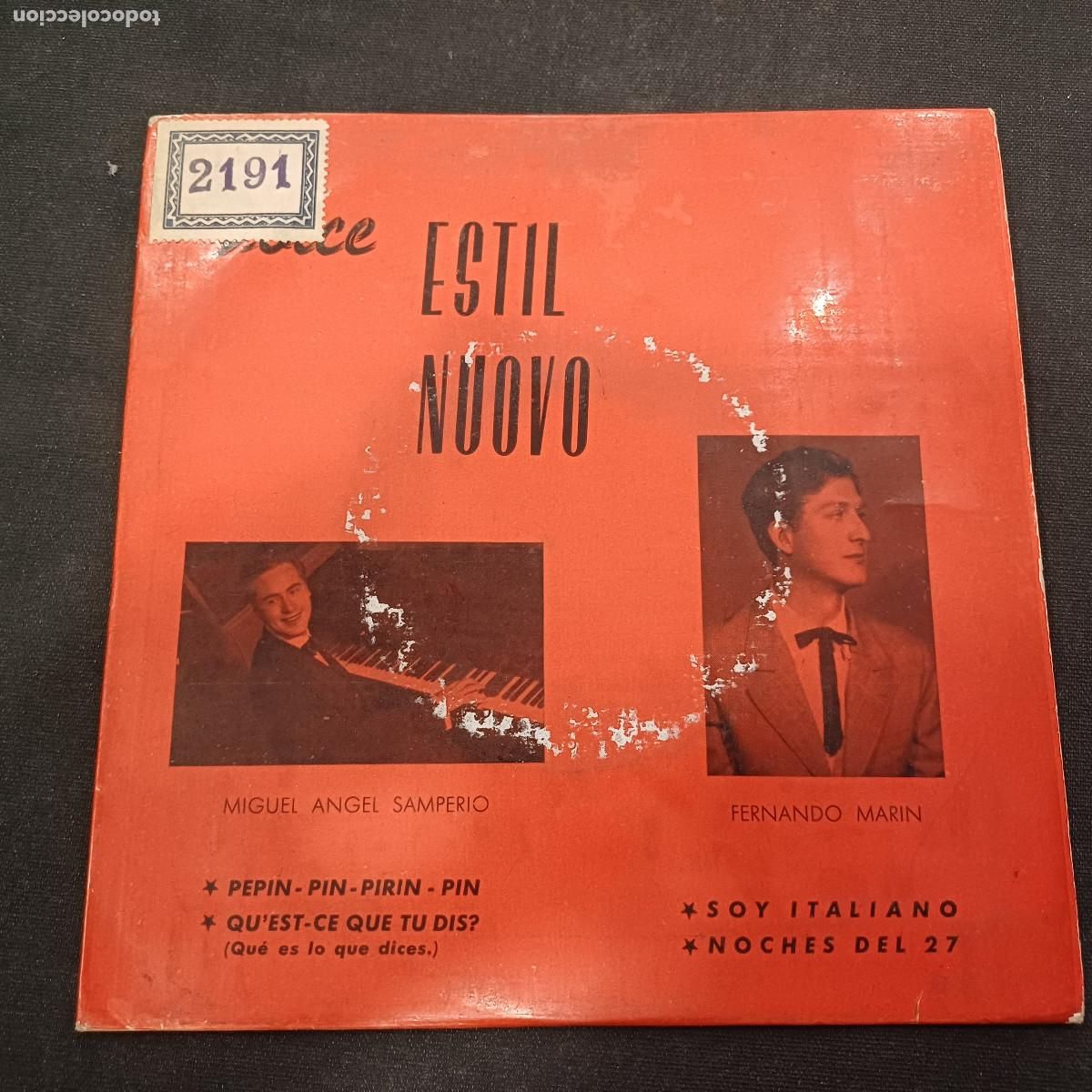 Discos de vinilo: DOLCE STIL NUOVO/PEPIN PIN PIRIN PIN/SINGLE.
