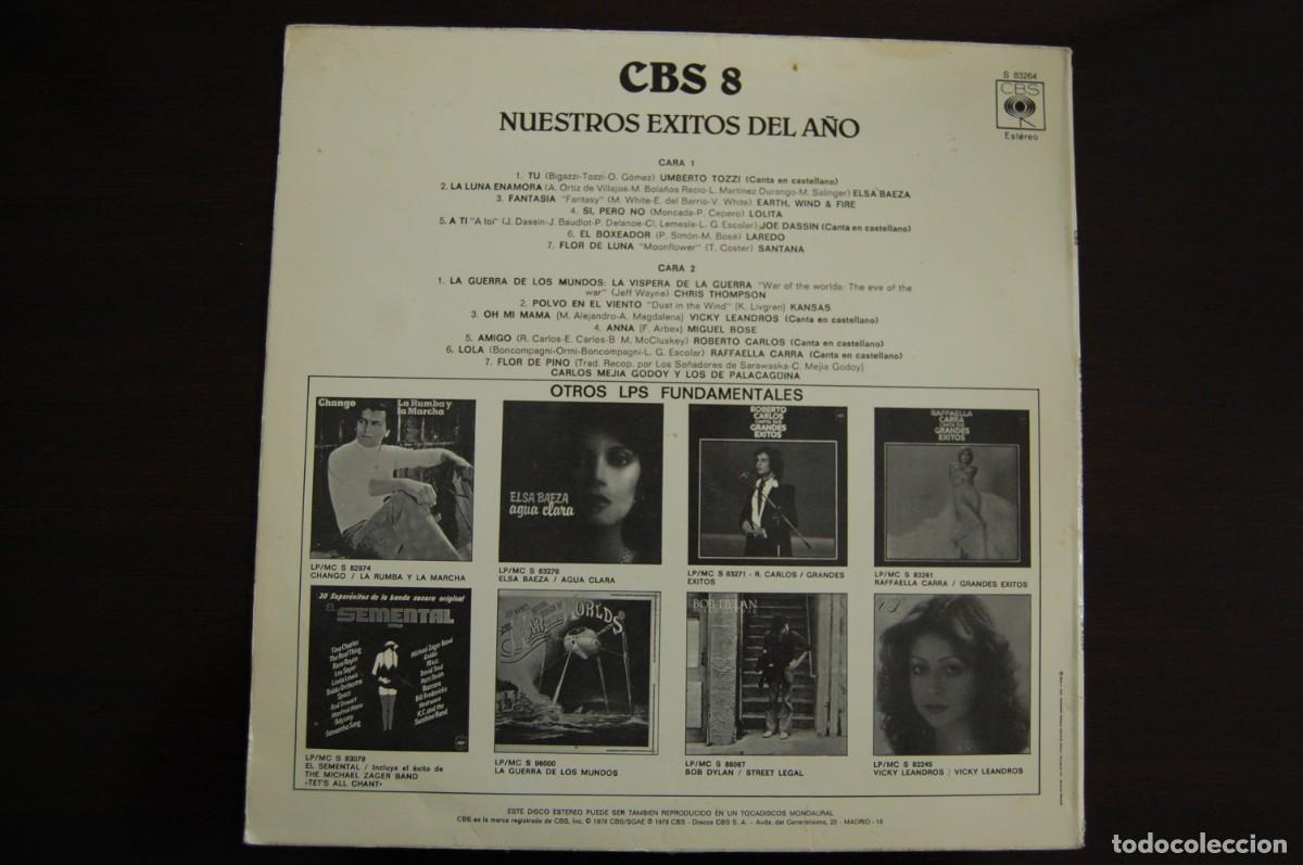 Discos de vinilo: NUESTROS &Eacute;XITOS DEL A&Ntilde;O CBS 8 - Foto 2