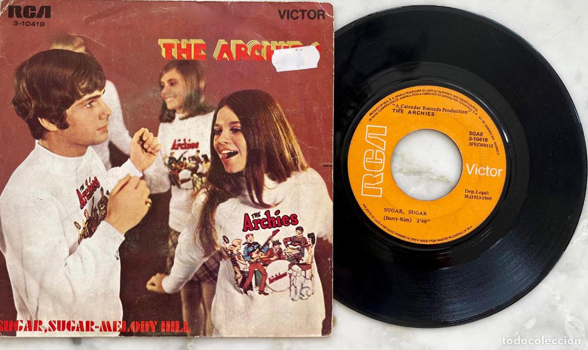 Discos de vinilo: THE ARCHIES. SUGAR, SUGAR. SINGLE ORIGINAL ESPA&Ntilde;A 1969