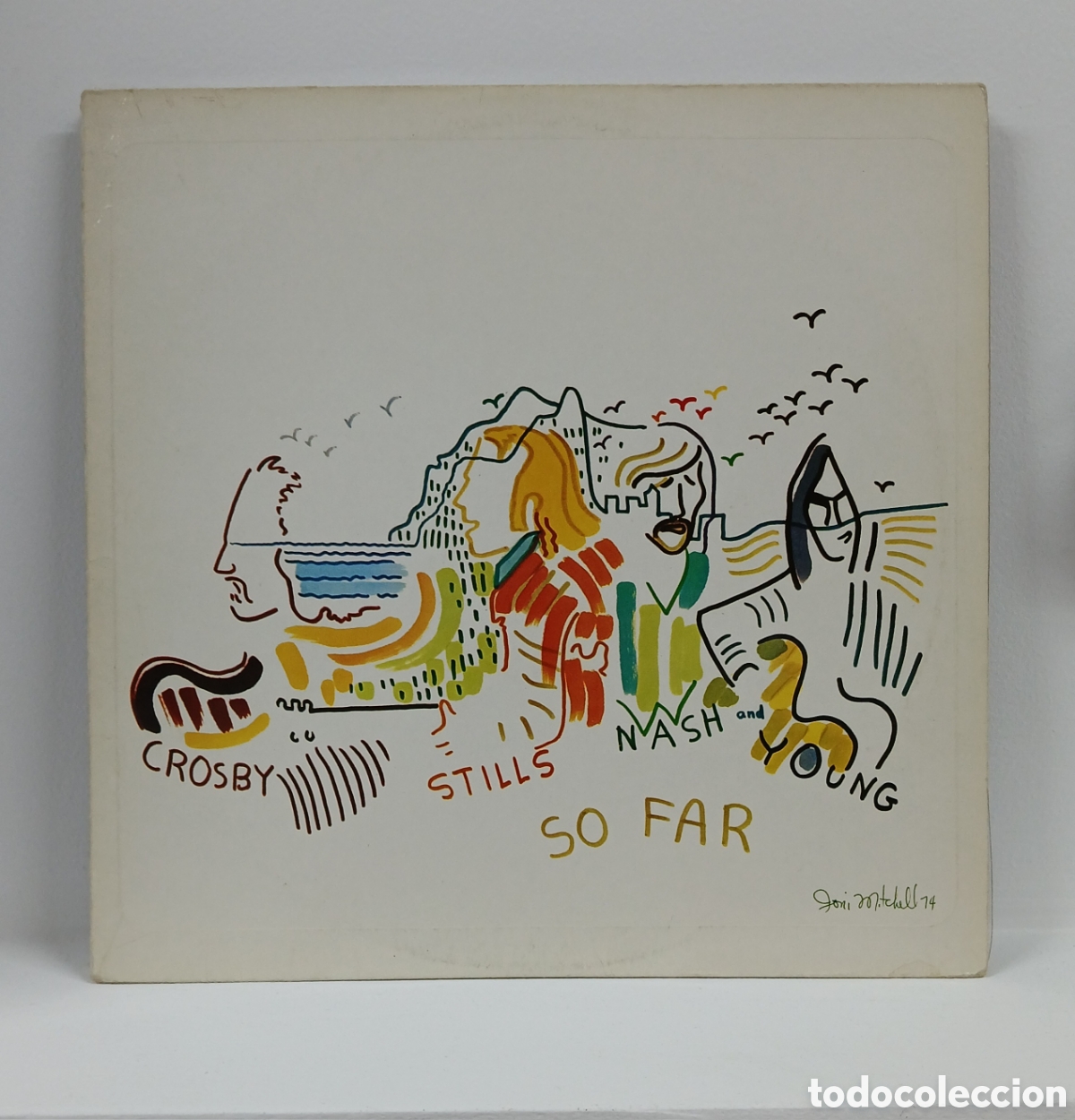 Discos de vinilo: CROSBY , STILLS, NASH & YOUNG &rdquo;SO FAR&rdquo; LP. COMP. GERMANY. 1974 (VG++)
