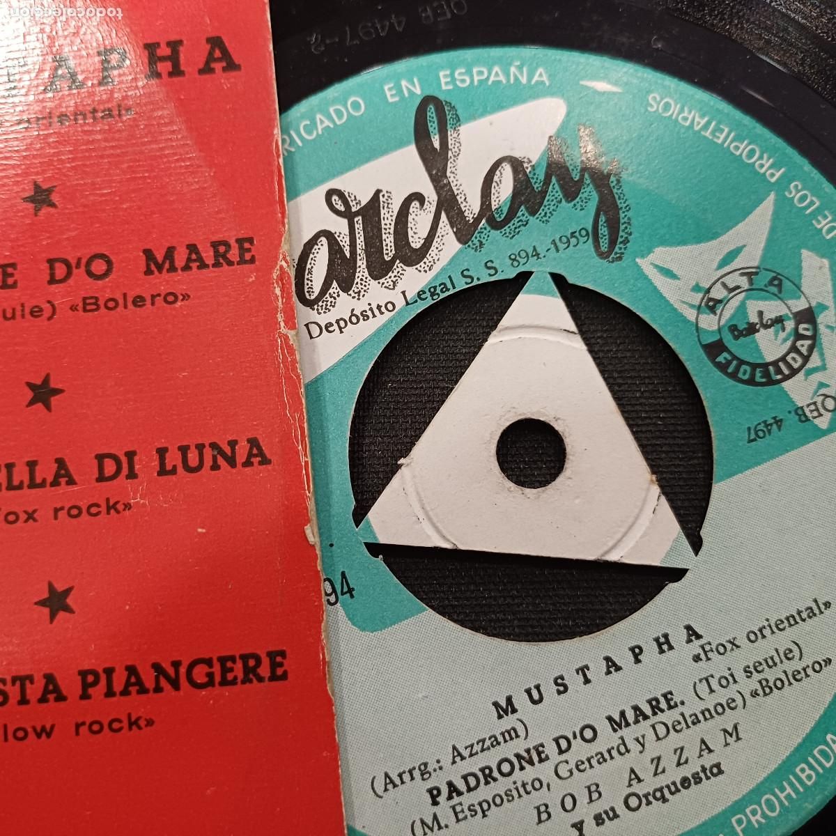 Discos de vinilo: BOB AZZAM Y SU ORQUESTA/MUSTAPHA/SINGLE. - Foto 2