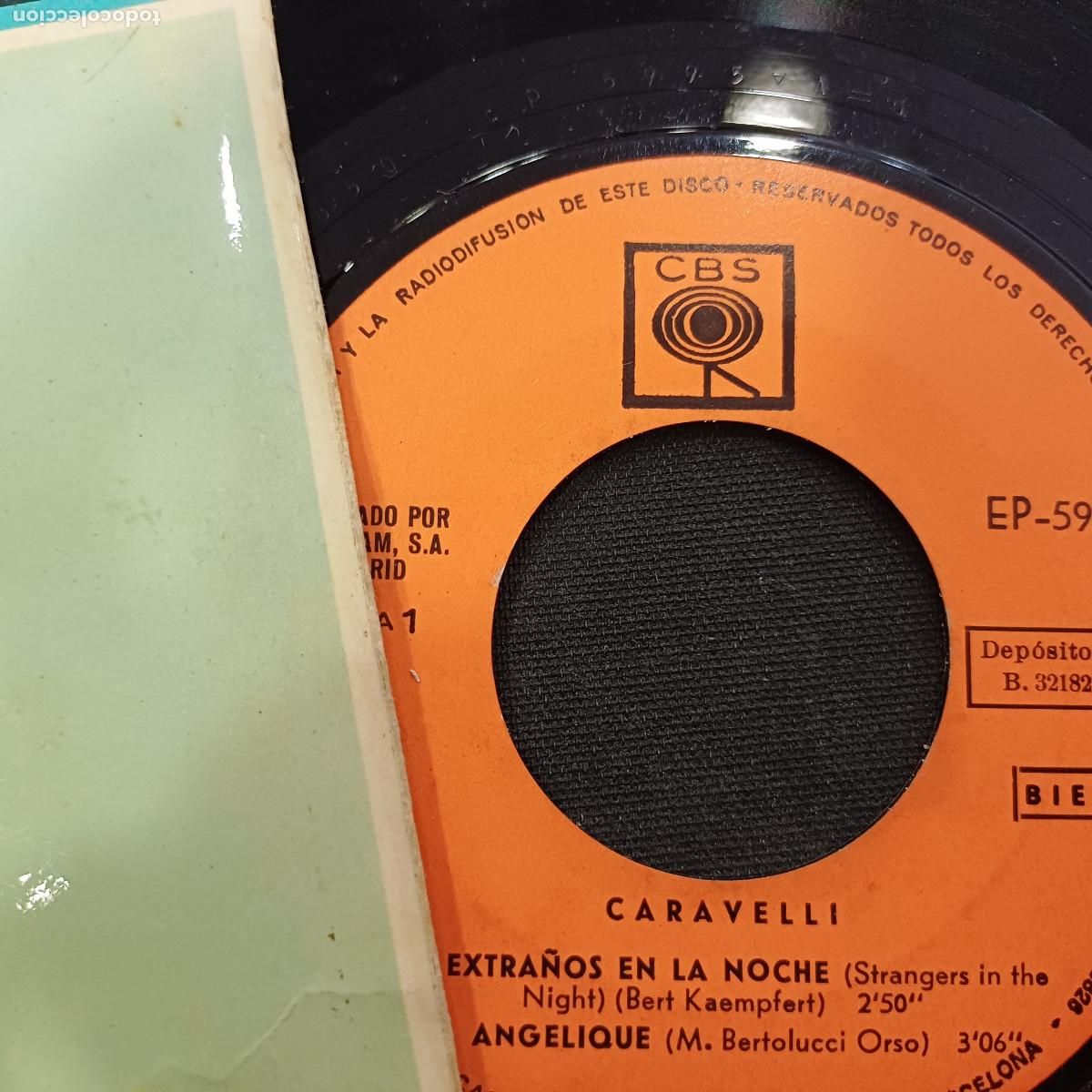 Discos de vinilo: CARAVELLI/EXTRA&Ntilde;OS EN LA NOCHE/SINGLE. - Foto 2
