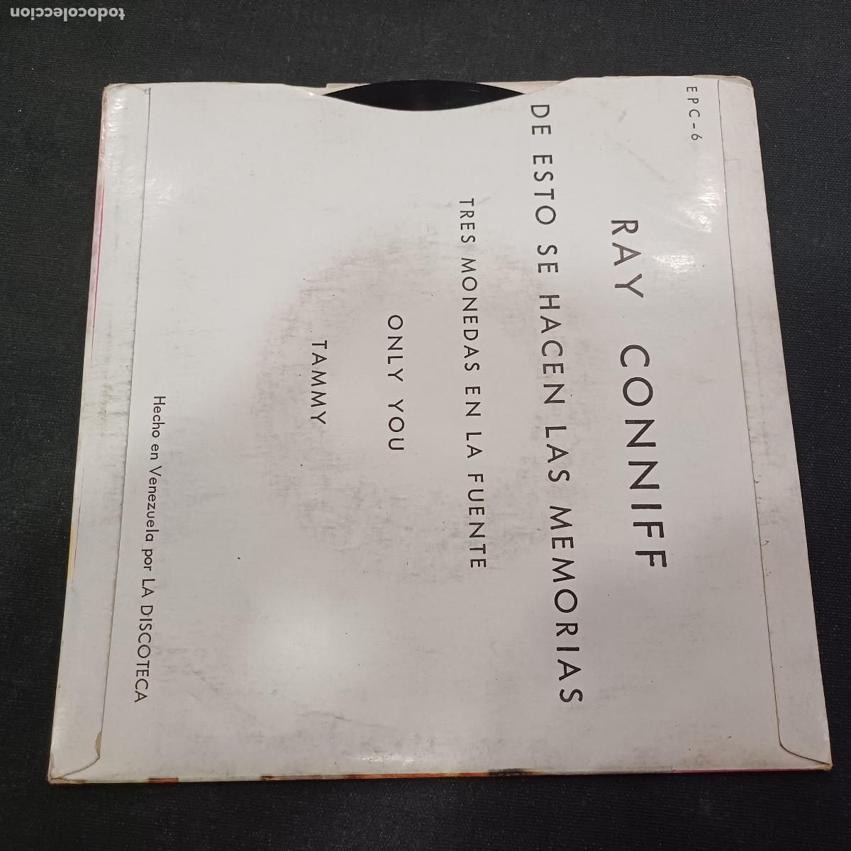 Discos de vinilo: RAY CONNIFF/DE ESTO SE HACEN LAS MEMORIAS/SINGLE. - Foto 3