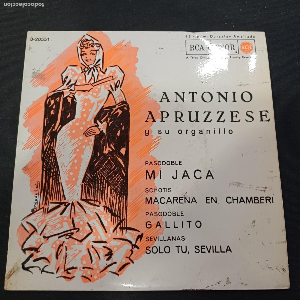 Discos de vinilo: ANTONIO APRUZZESE Y SU ORGANILLO/MI JACA/SINGLE.