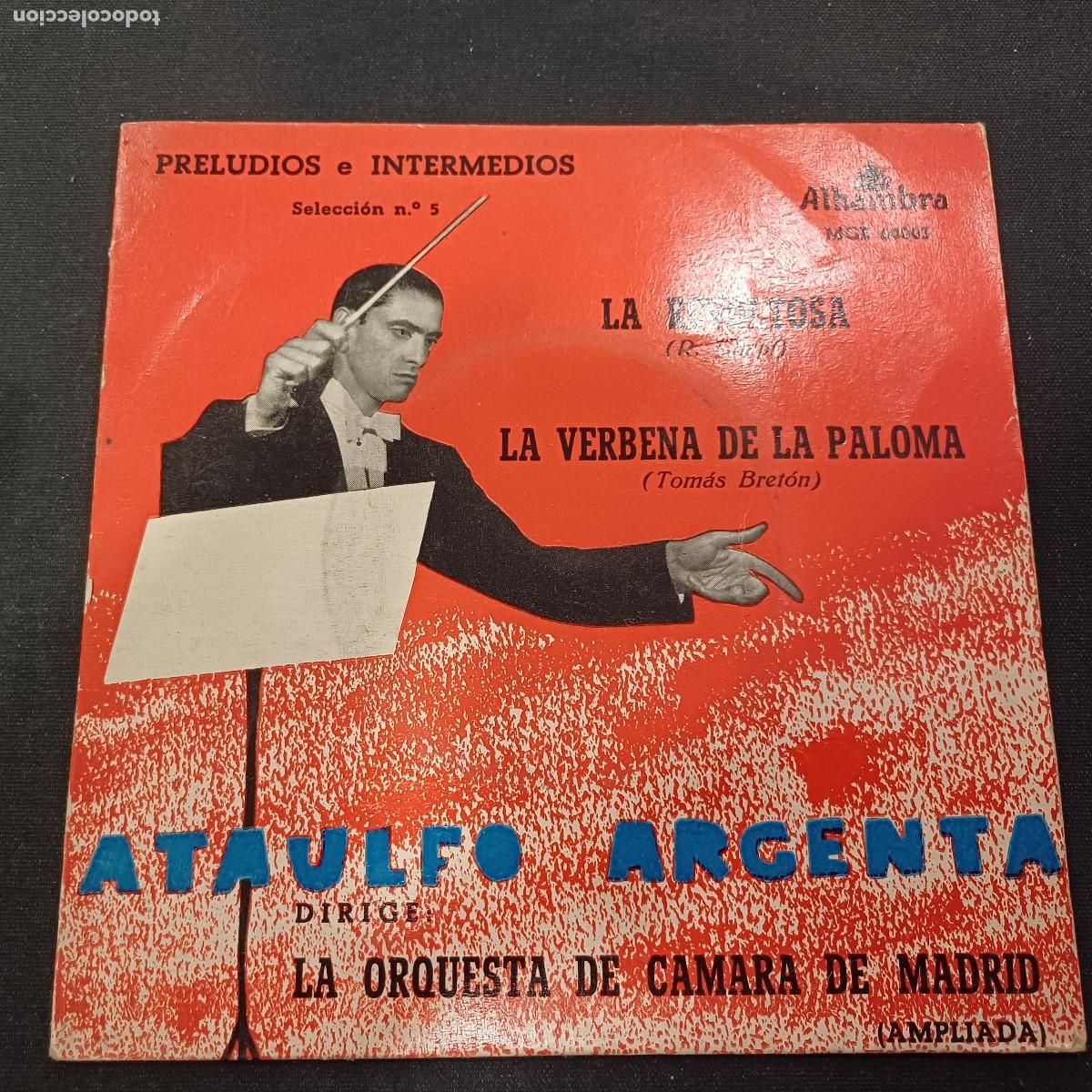 Discos de vinilo: ATAULFO ARGENTA/LA REVOLTOSA/SINGLE.
