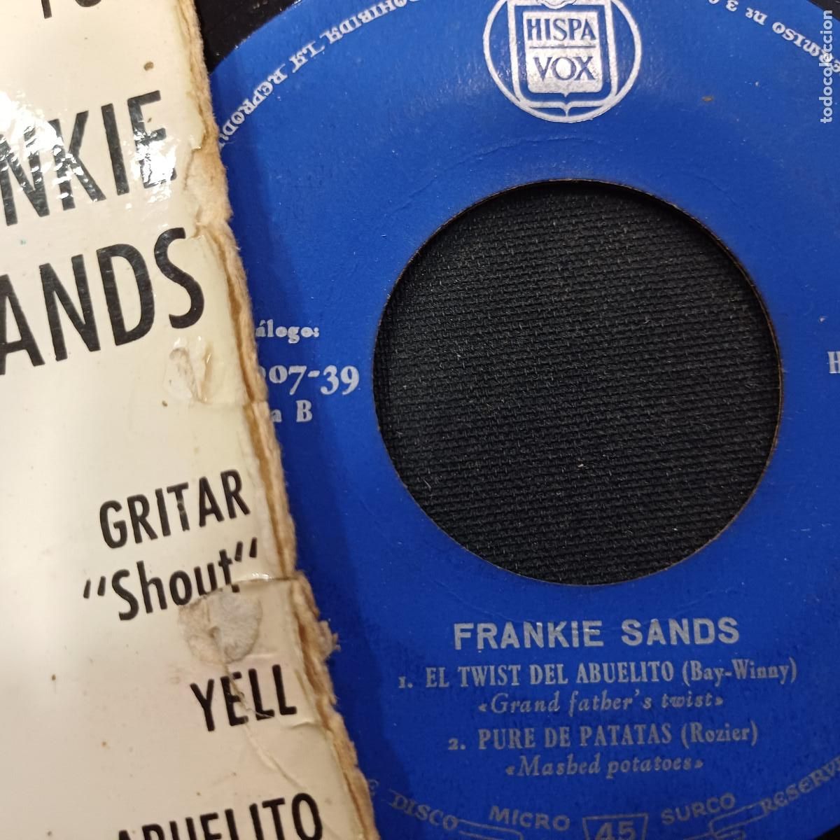 Discos de vinilo: FRANKIE SANDS/EL TWIST DEL ABUELITO/SINGLE. - Foto 2