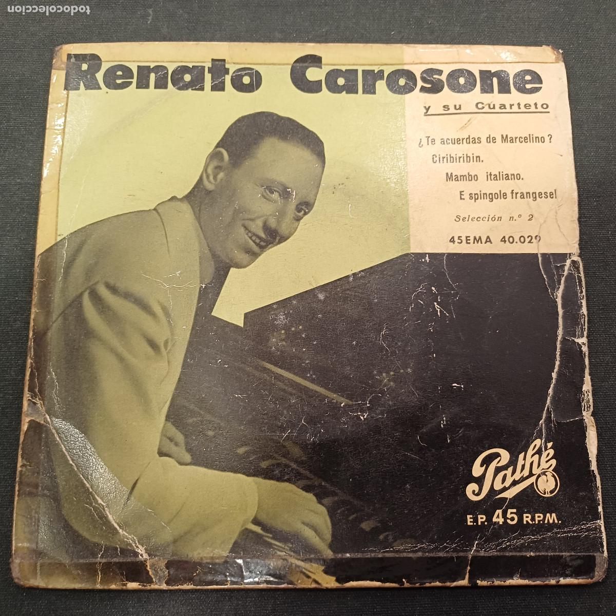 Discos de vinilo: RENATO CAROSONE/TE ACUERDAS DE MARCELINO/SINGLE.