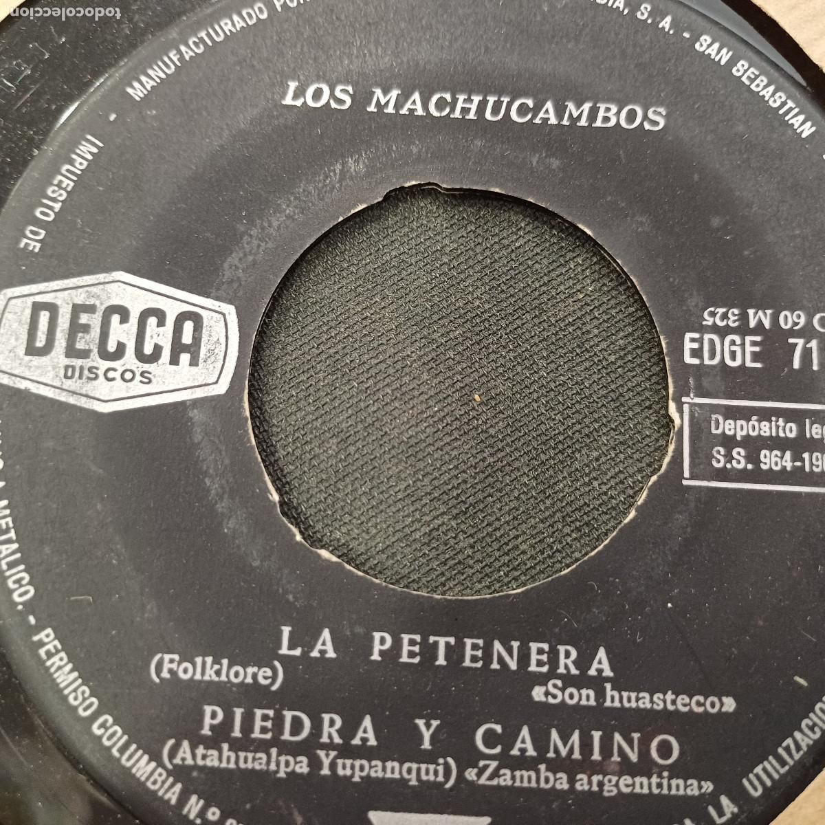Discos de vinilo: LOS MACHUCAMBOS/LA PETENERA/SINGLE. - Foto 2