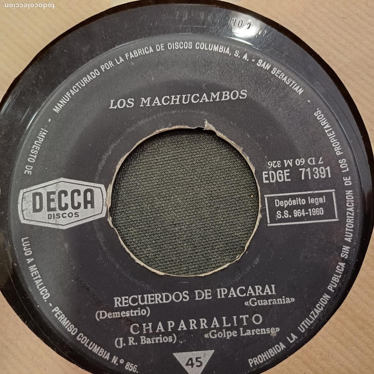 Discos de vinilo: LOS MACHUCAMBOS/LA PETENERA/SINGLE. - Foto 3