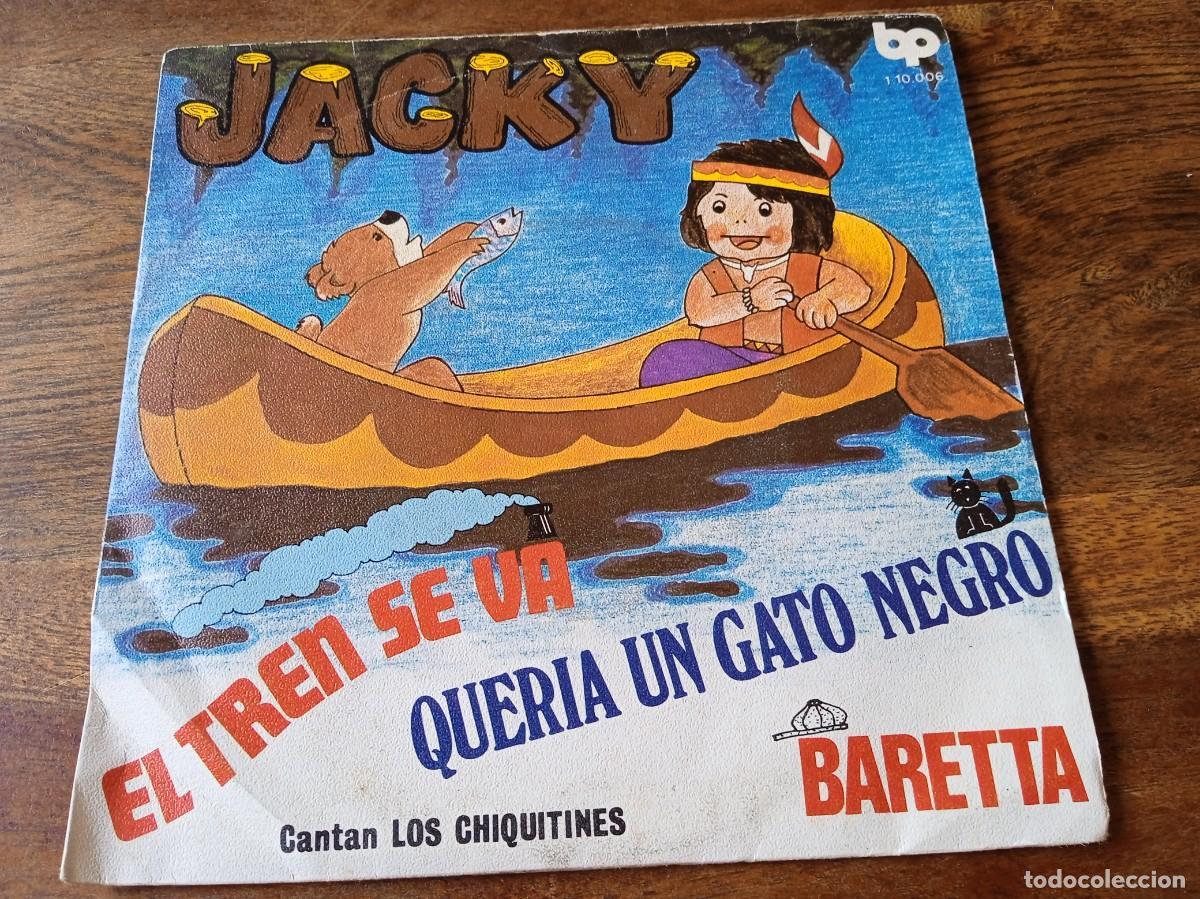 Discos de vinilo: Los Chiquitines - Jacky, Baretta, El tren se va, Queria un gato negro - Single Ep original BP 1979