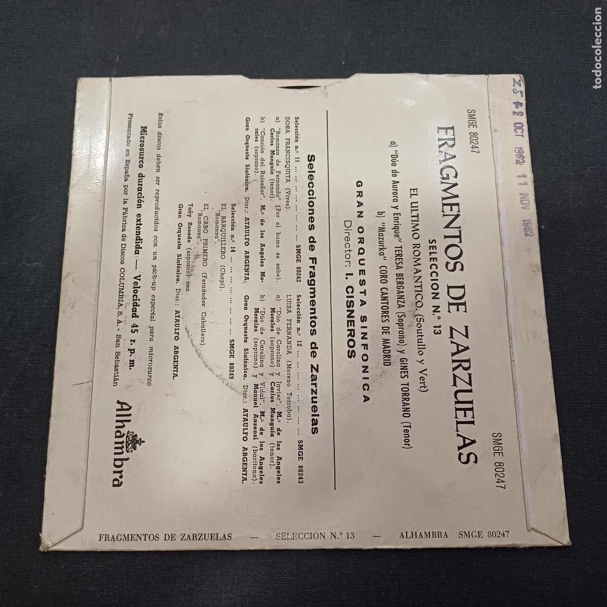Discos de vinilo: ORQUESTA CISNEROS/EL ULTIMO ROMANTICO/SINGLE. - Foto 3
