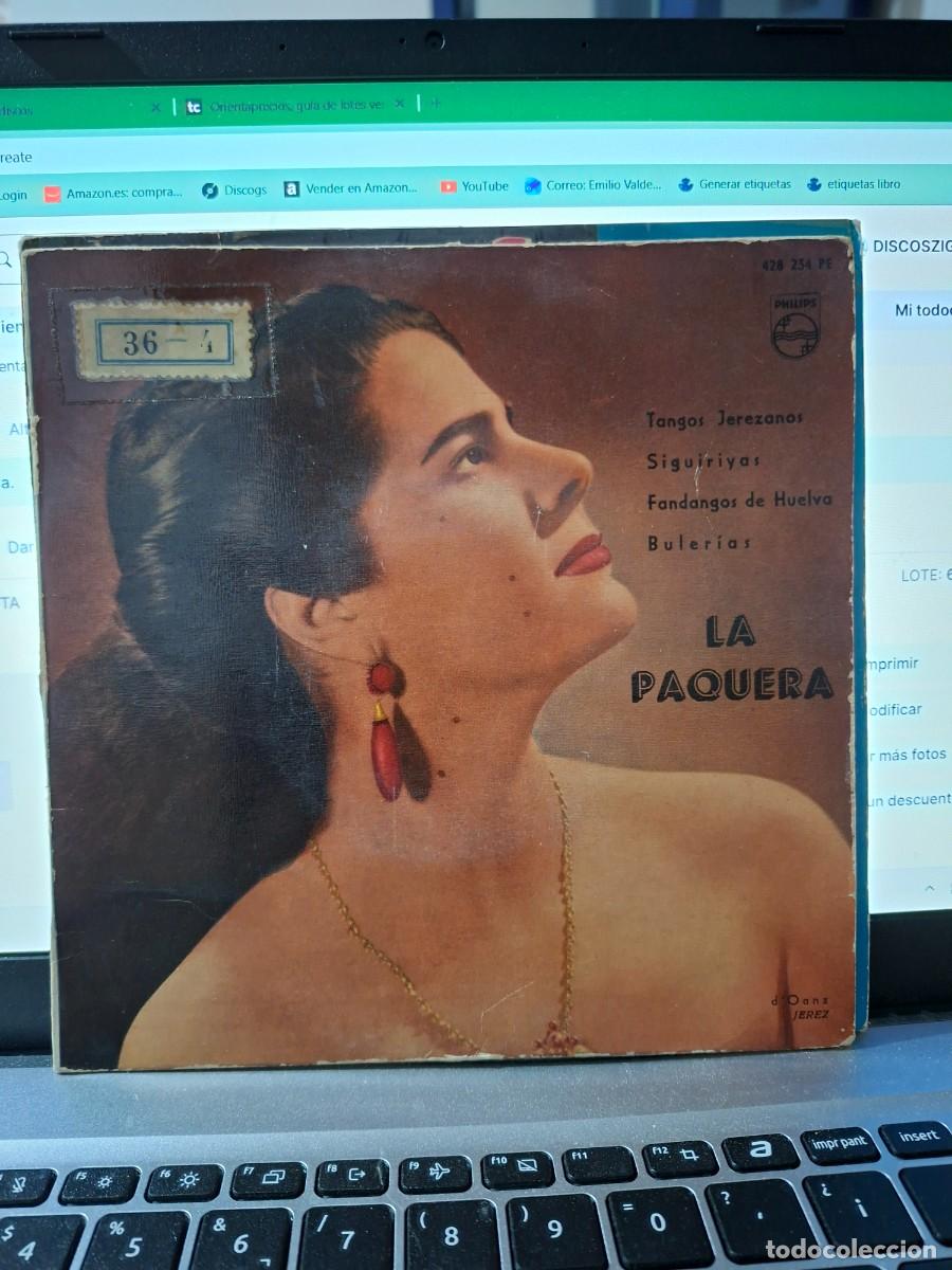Discos de vinilo: LA PAQUERA DE JEREZ- TE TENGO QUE VER LLORAR - EP DE VINILO