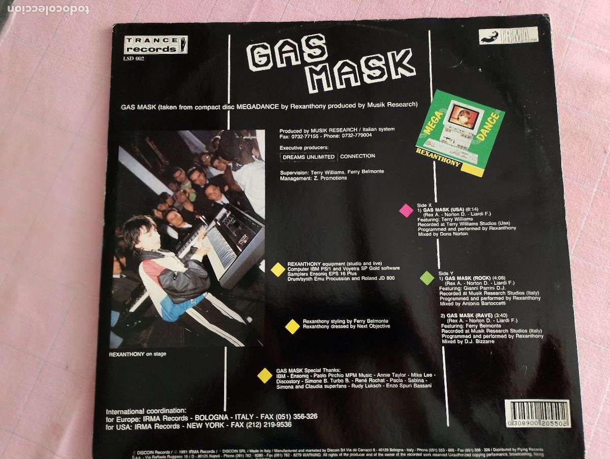 Discos de vinilo: Rexanthony &ndash; Gas Mask, 1991 - Foto 3