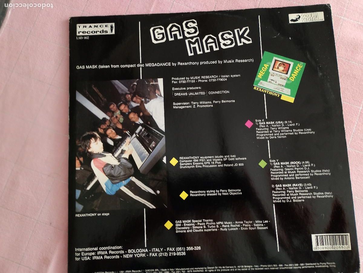Discos de vinilo: Rexanthony &ndash; Gas Mask, 1991 - Foto 5