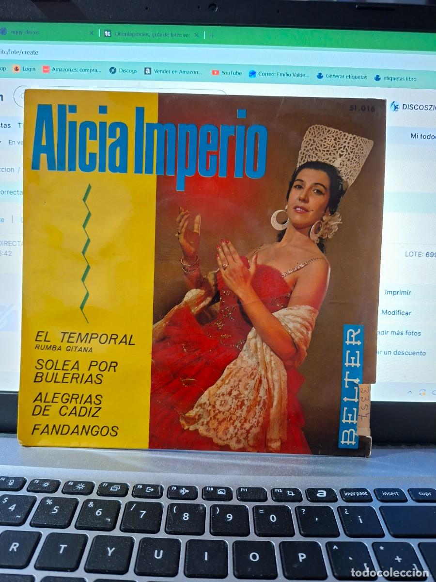 Discos de vinilo: ALICIA IMPERIO - EL TEMPORAL - EP DE VINILO