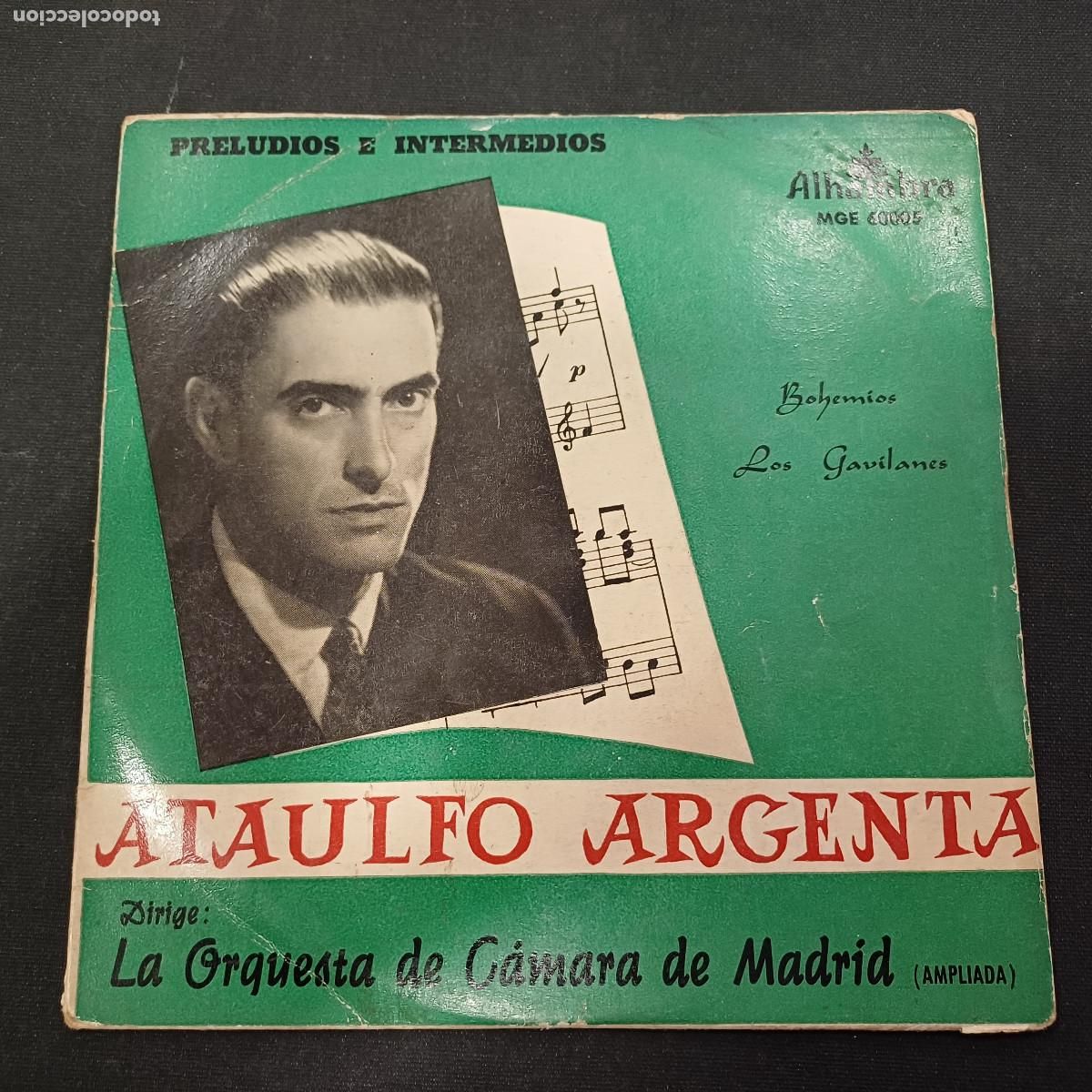 Discos de vinilo: ATAULFO ARGENTA/BOHEMIOS/SINGLE. - Foto 1