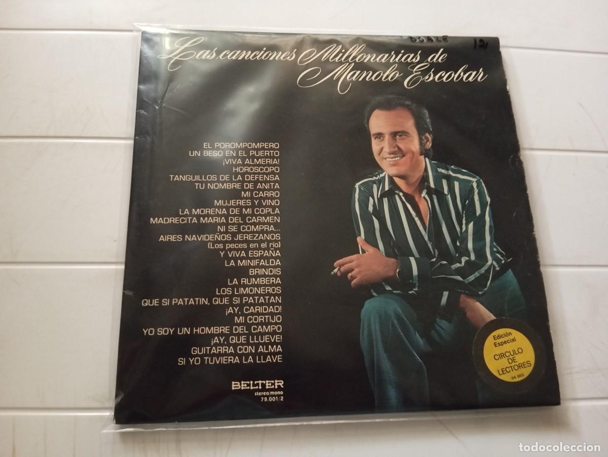Discos de vinilo: LP MANOLO ESCOBAR - LAS CANCIONES MILLONARIAS (DOBLE)