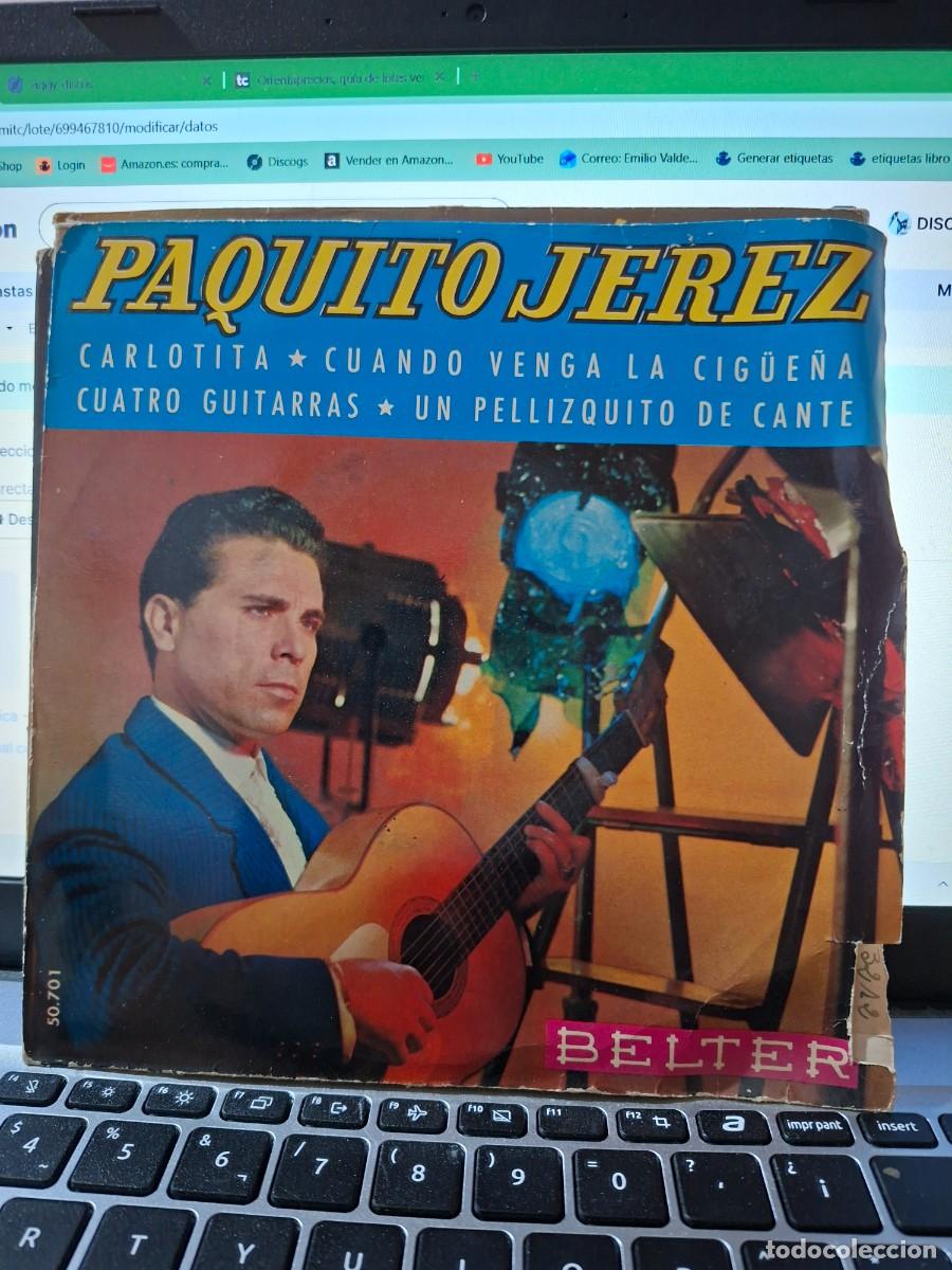 Discos de vinilo: PAQUITO JEREZ - CARLOTITA - EP DE VINILO