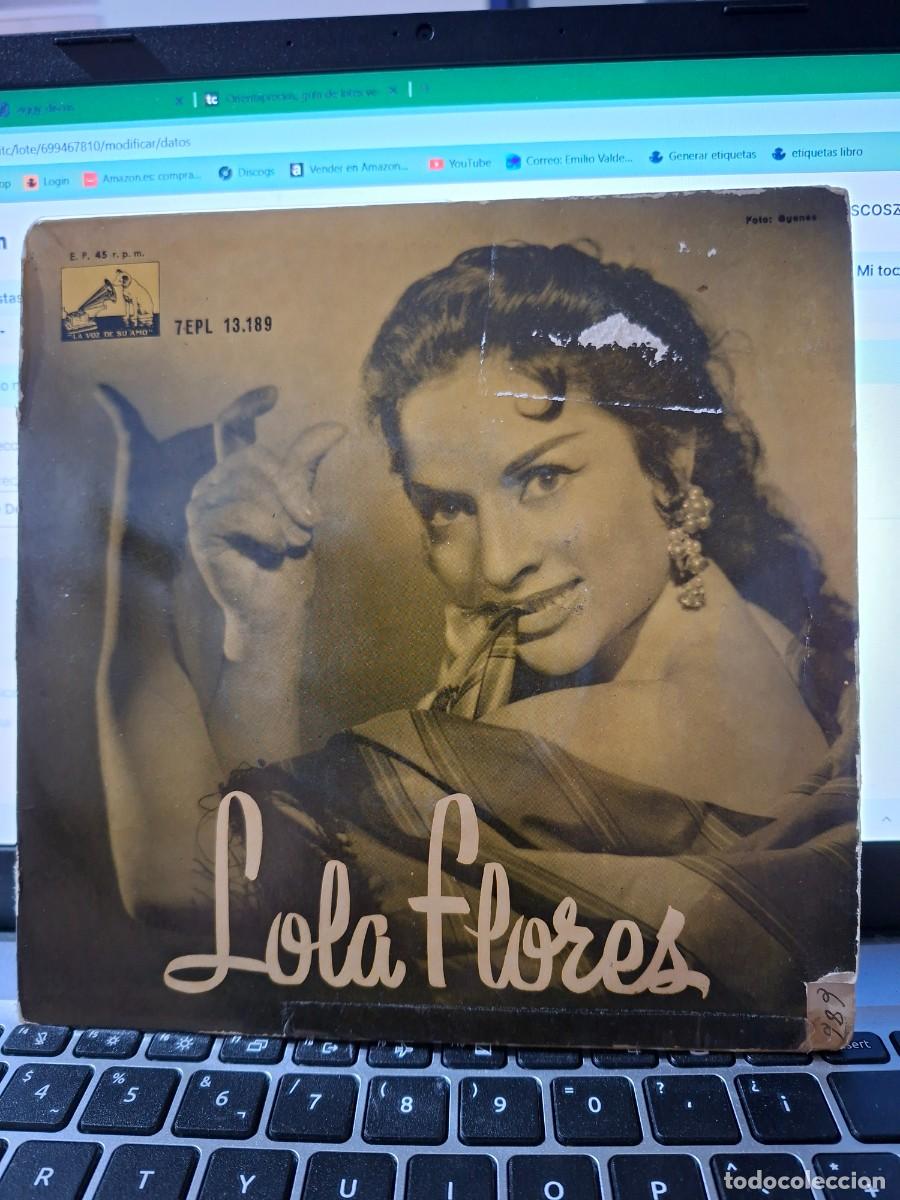 Discos de vinilo: LOLA FLORES - CANCIONES MA&Ntilde;ANERAS - EP DE VINILO