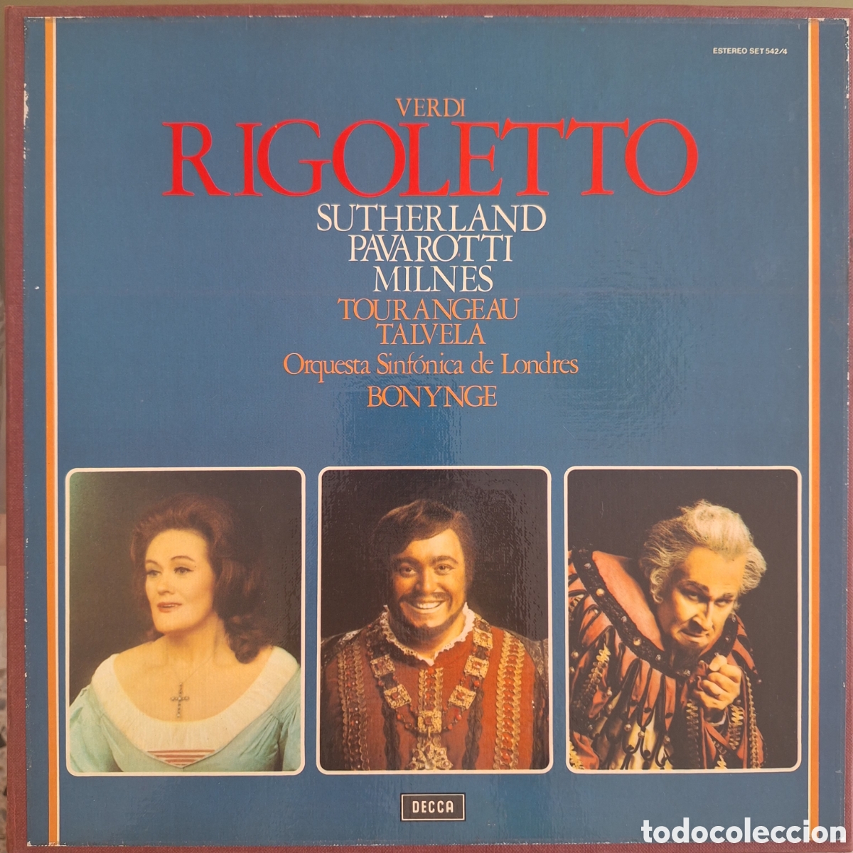 Discos de vinilo: Caja Rigoletto. Vetdi. Dtor: Bonynge