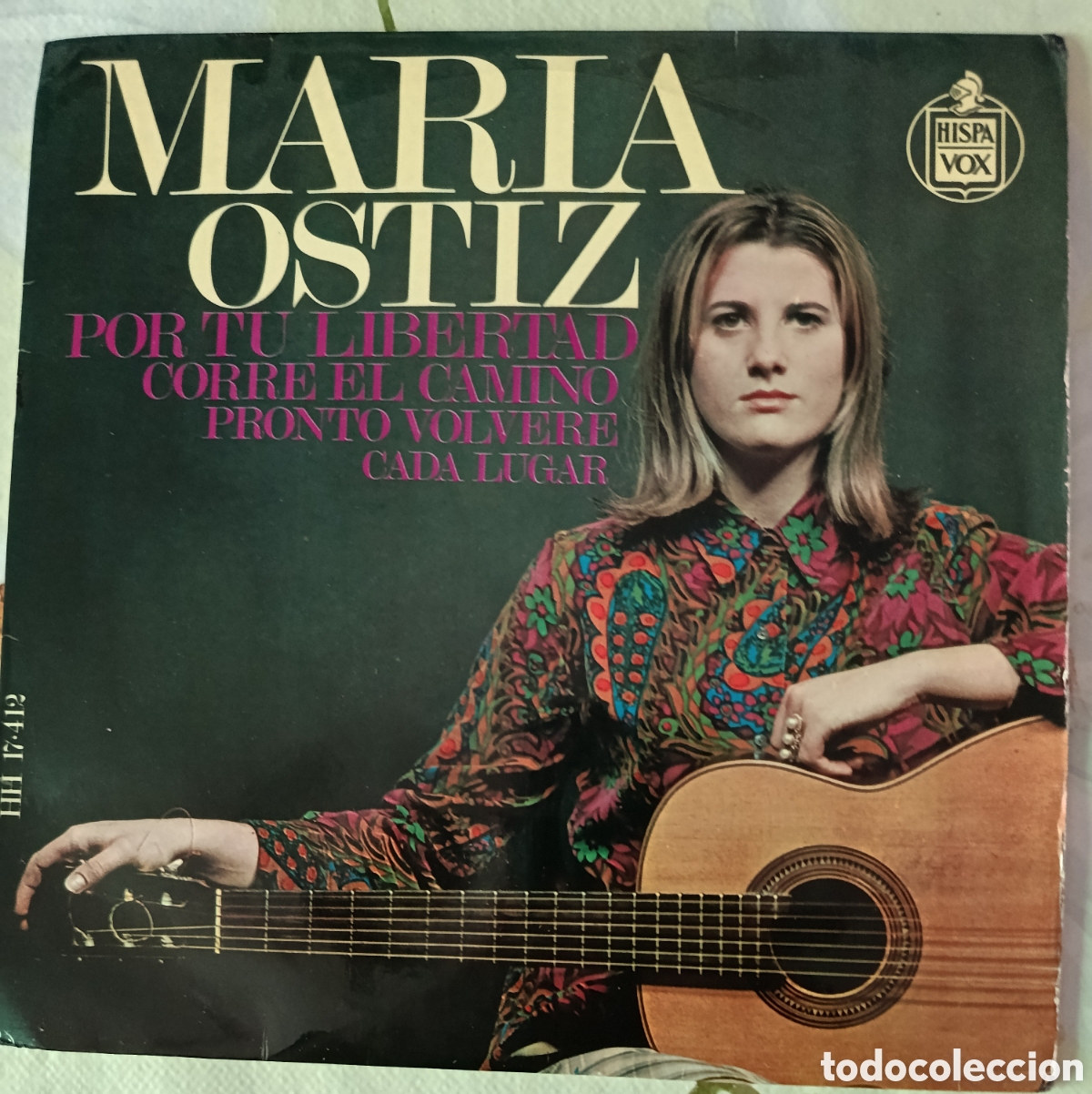 Discos de vinilo: Mar&iacute;a Ostiz Ep sello Hispavox editado en Espa&ntilde;a a&ntilde;o 1968.