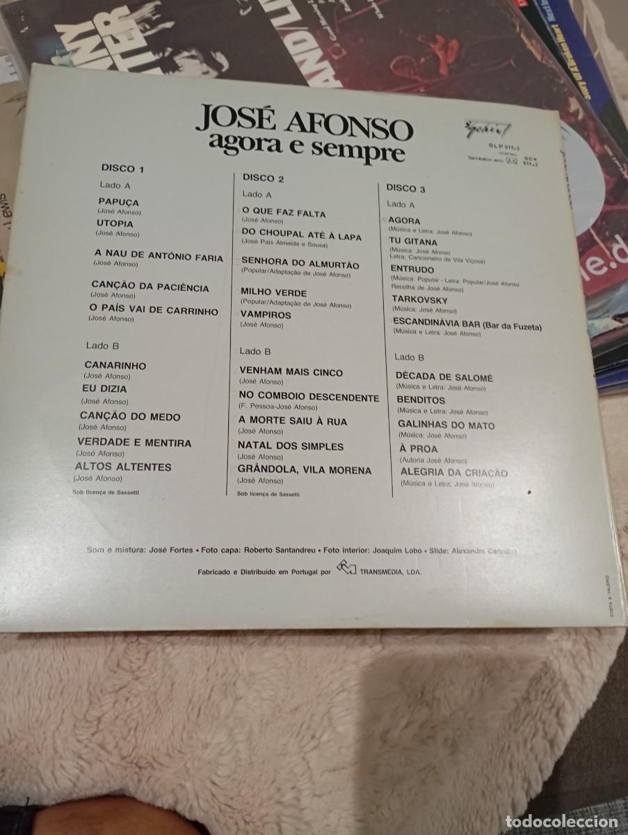 Discos de vinilo: TRIPLE LP JOS&Eacute; AFONSO AGORA E SEMPRE VG+++ - Foto 2