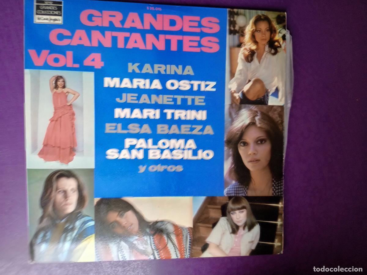 Discos de vinilo: Grandes Cantantes VOL 4 - DOBLE LP HISPAVOX 1978 - JEANETTE, KARINA, PALOMA SAN BASILIO, MAYA, ETC