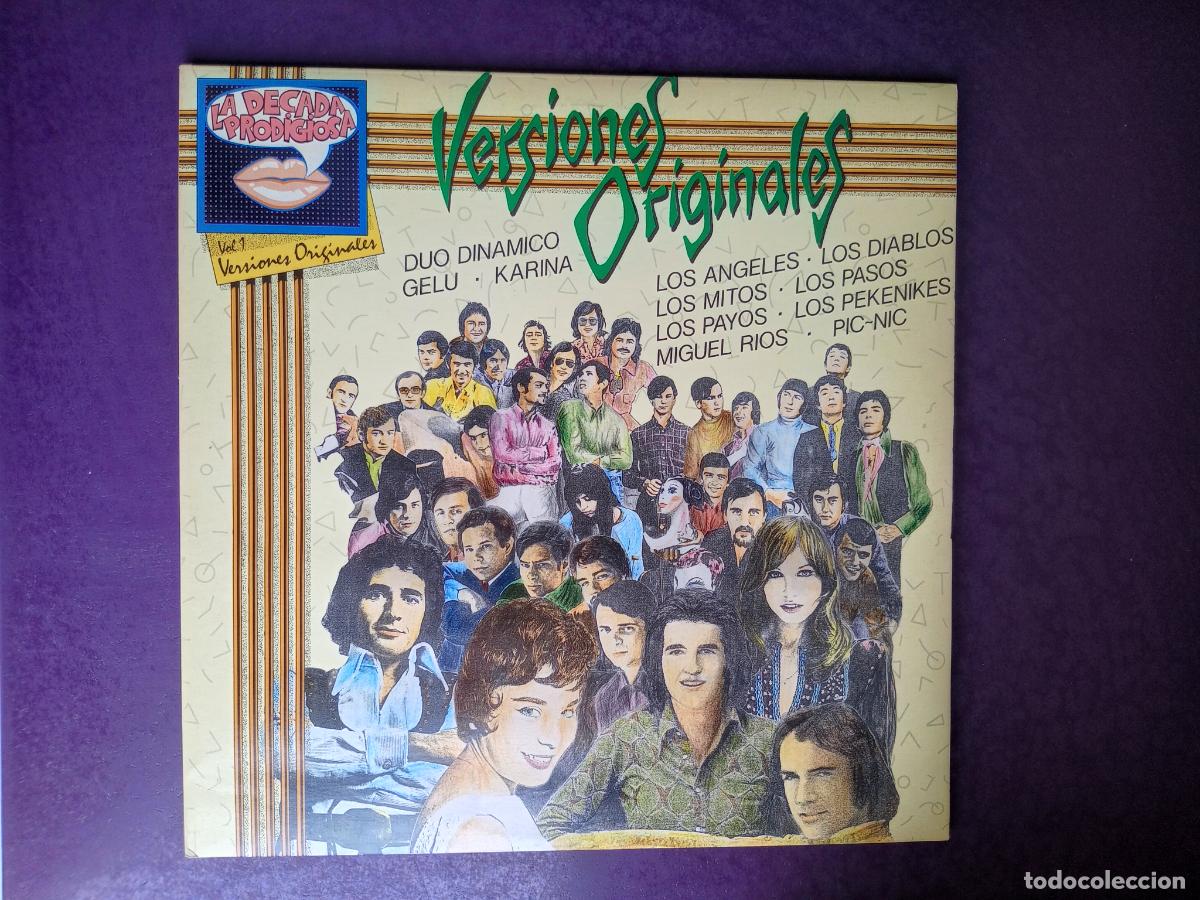 Discos de vinilo: Versiones Originales De La Decada Prodigiosa - DOBLE LP HISPAVOX 1986 - GELU, MIGUEL RIOS, KARINA,