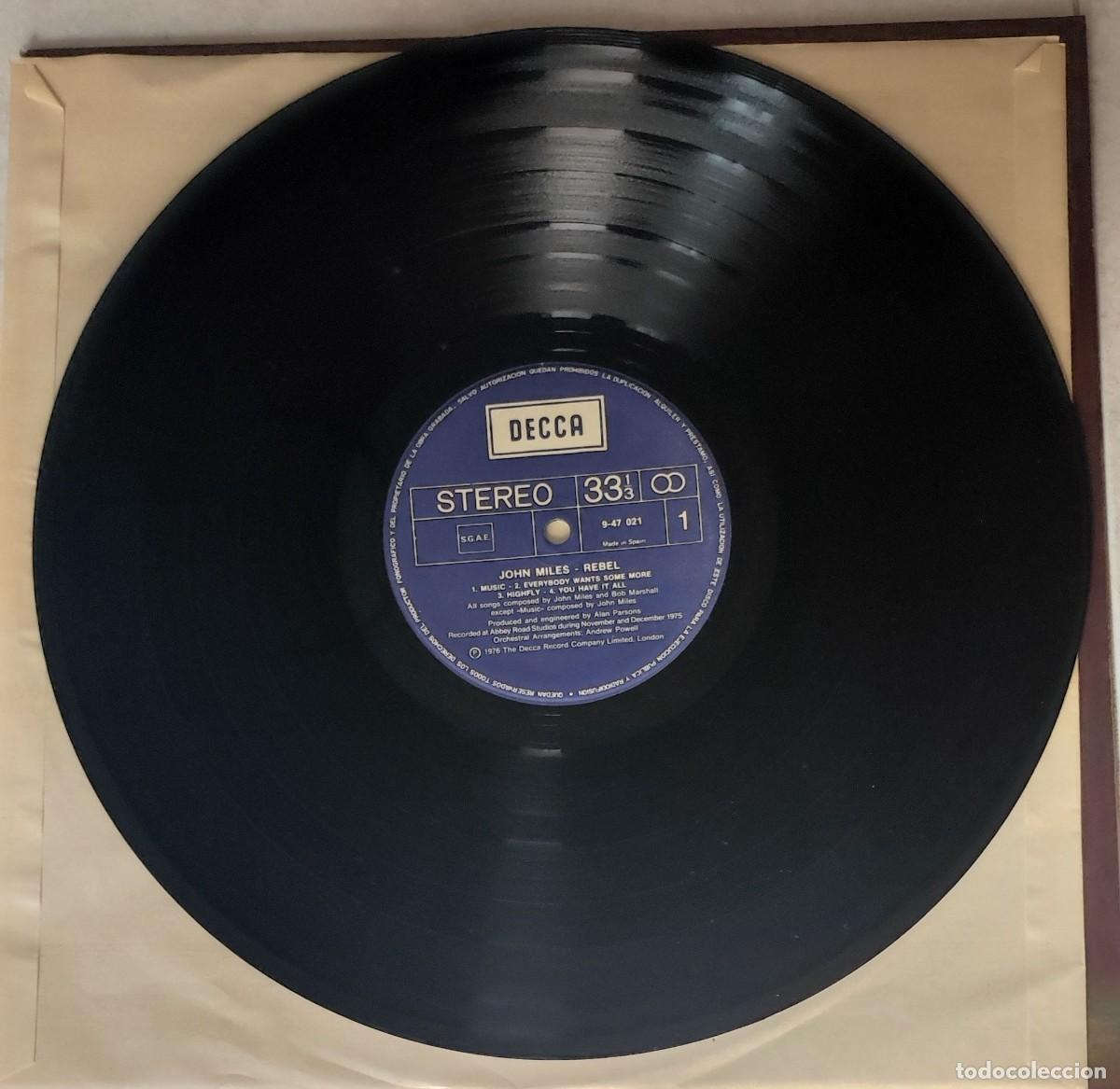 Discos de vinilo: John Miles &ndash; Rebel (LP, Decca, 1976) - Foto 4