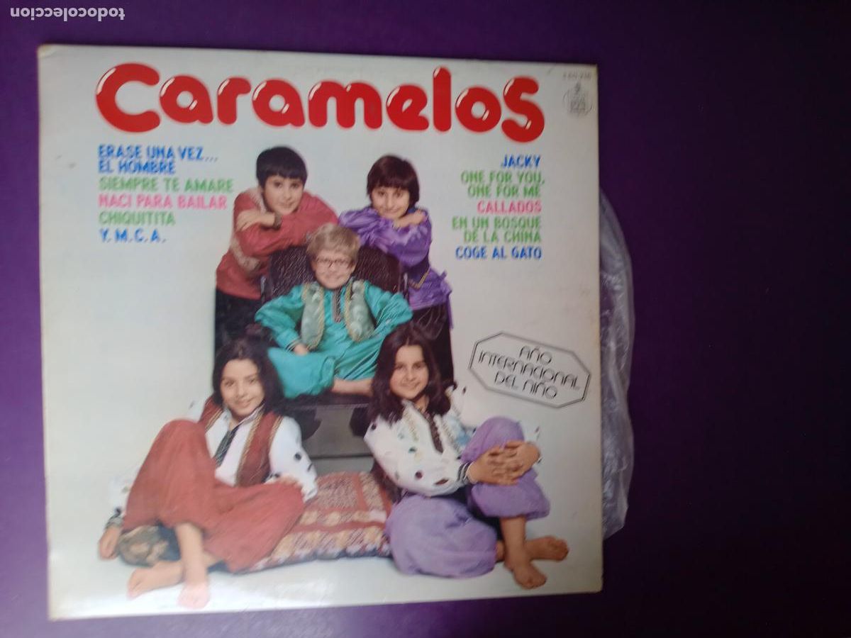 Discos de vinilo: CARAMELOS - LP HISPAVOX 1979 - MUSICA INFANTIL 70'S 80'S - TVE - JACKY - ERASE UNA VEZ E