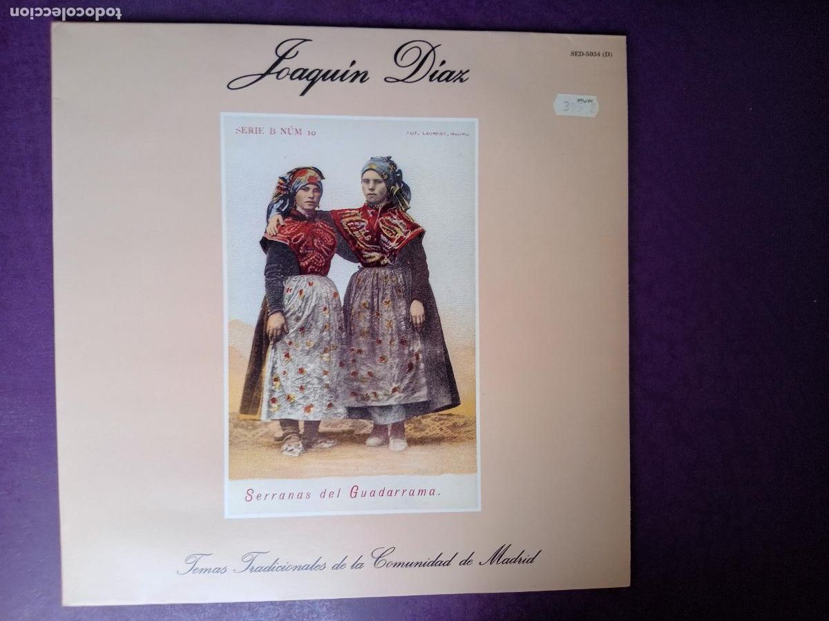 Discos de vinilo: Joaqu&iacute;n D&iacute;az &ndash; Temas Tradicionales De La Comunidad de Madrid - LP SAGA 1986 - FOLK - LIBRETO
