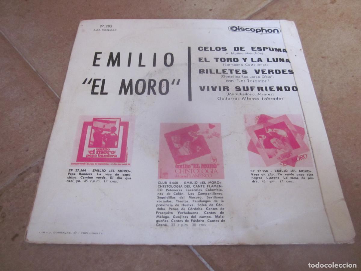 Discos de vinilo: EMILIO EL MORO - CELOS DE ESPUMA EP - DISCOPHON 1964 - Foto 2