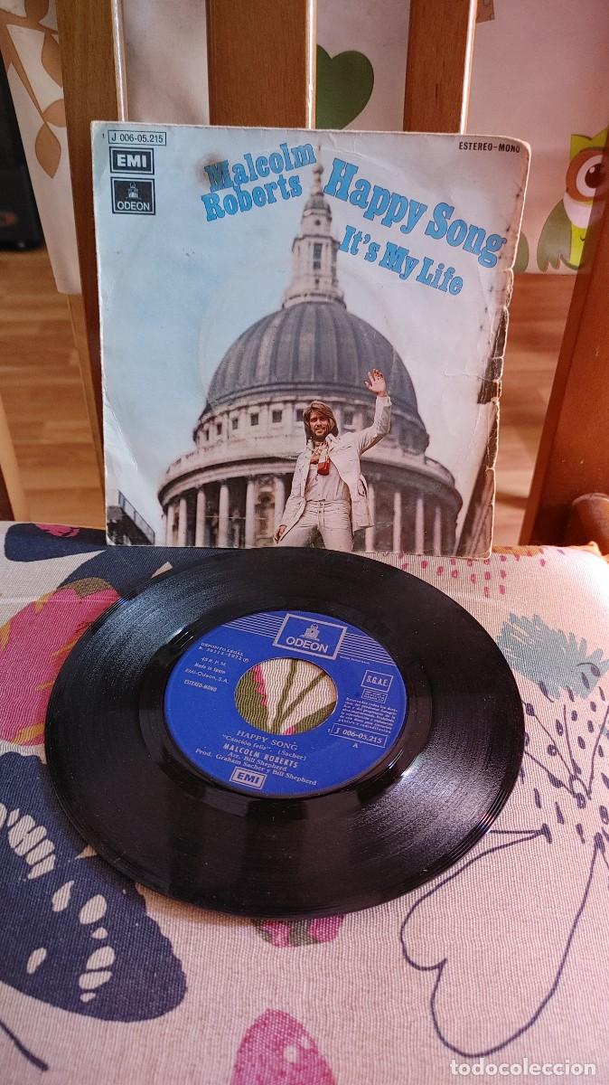 Discos de vinilo: MALCOLM ROBERTS-SINGLE HAPPY SONG